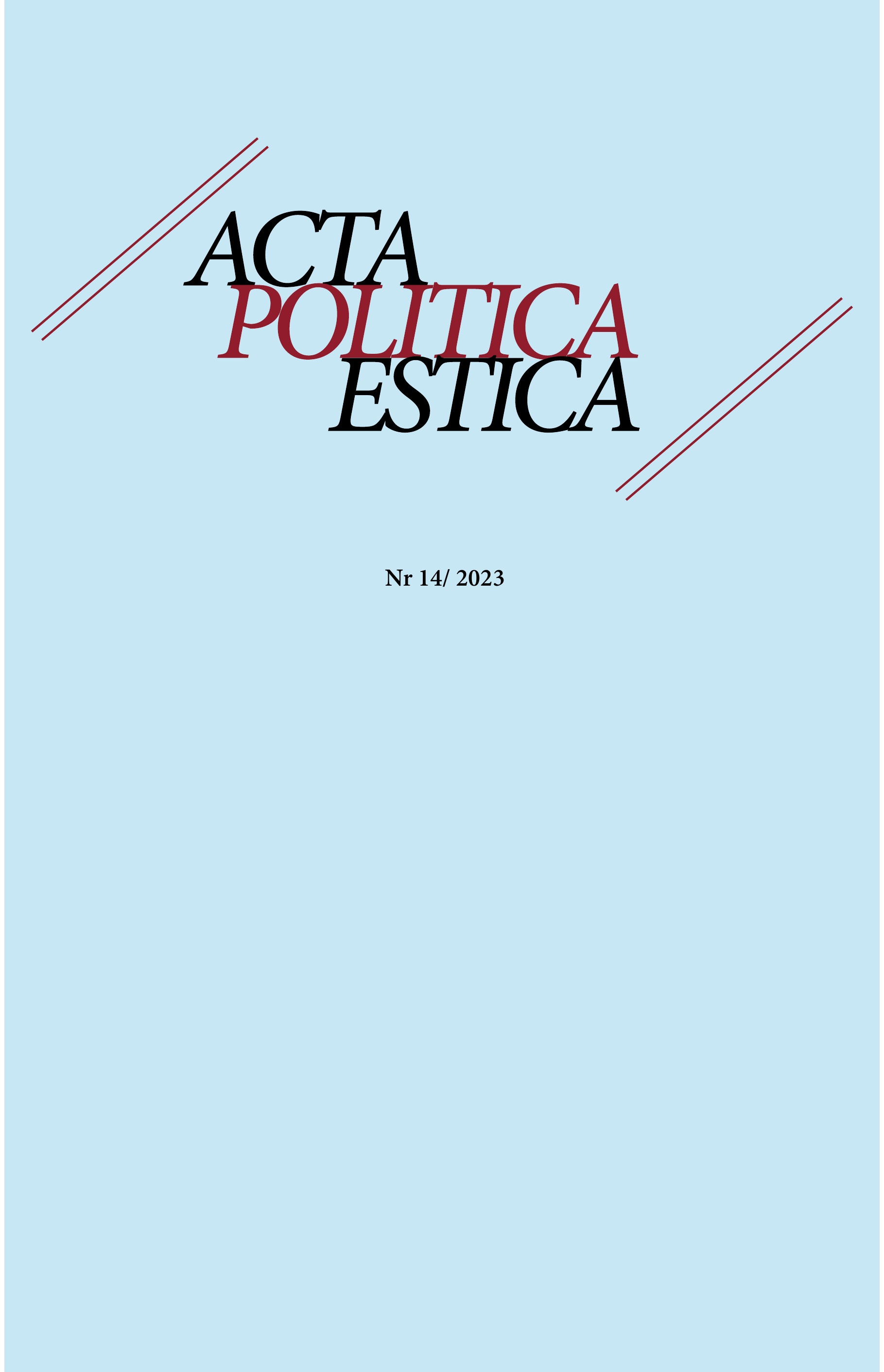 					View No. 14 (2023): Acta Politica Estica
				
